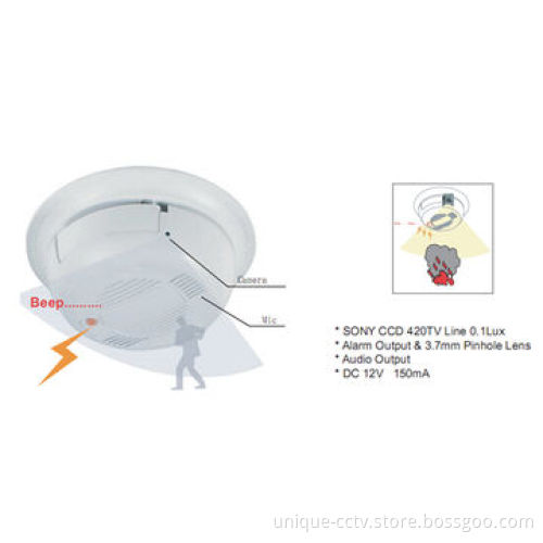 Camera, Sony Effio, 700TVL, Built-in Smoke Detector, Siren, Microphone